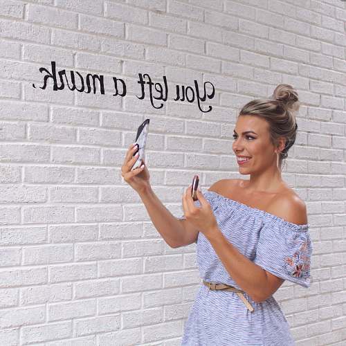 gown woman in blue off-shoulder top with text overlay evening dress