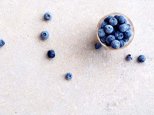fruit blueberries in clear glass bowl blueberry