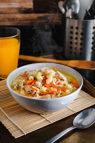 bowl elbow noodles soup meal