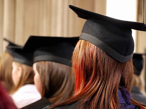 hat women on square academic caps apparel