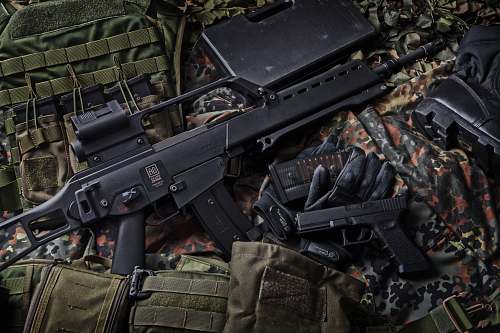 weapon black rifle black