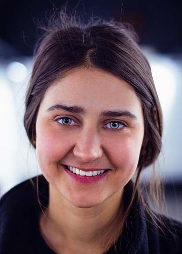 person blue eyed woman face
