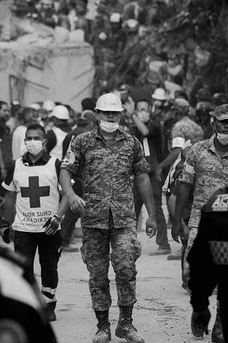 person grayscale photo of military man black-and-white