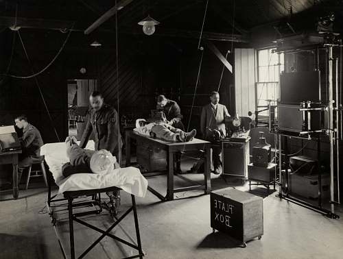 person grayscale photography of hospital studio