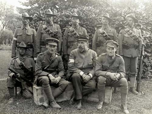 person World War 1  Group of officers and men military