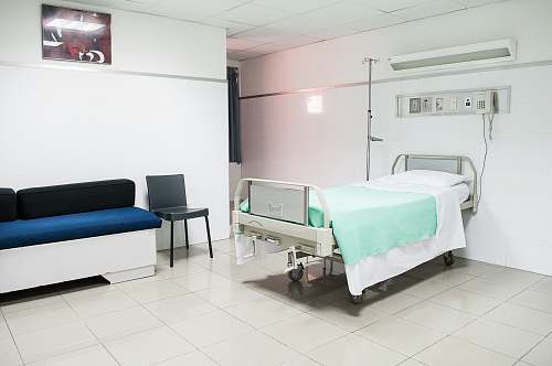 hospital hospital bed near couch clinic