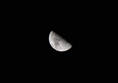 outdoors half moon astronomy