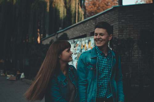 person man and woman walking with each other human