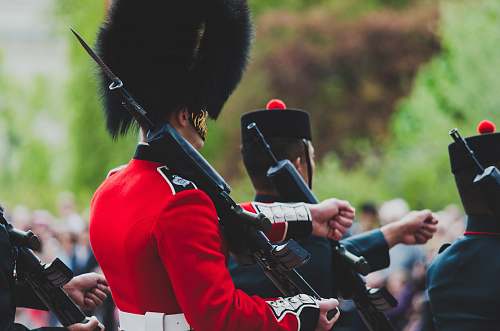 human photography of royal guard marching people
