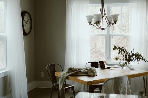 furniture brown wooden dining set chair