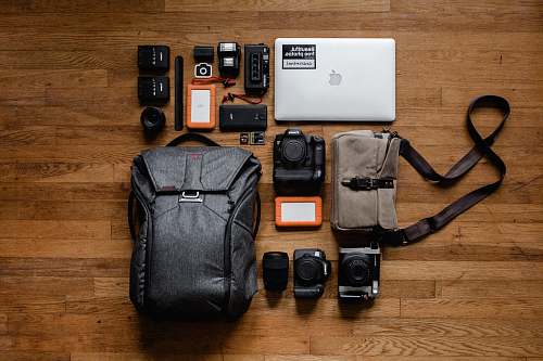 bag black DSLR cameras and lenses electronics