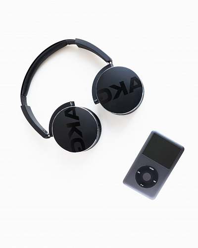 ipod black AKG wireless headphones music