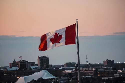 flag waving Canada flag symbol