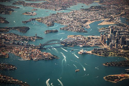 aerial photography of bridge