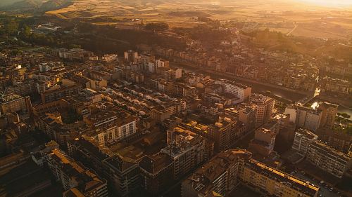 aerial photography of city during golden hour