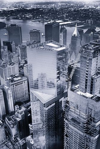 aerial photography of city skyline