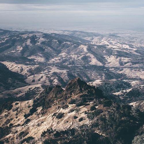 aerial photography of mountains during daytime