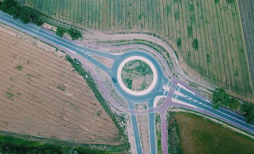 aerial photography of road during daytime