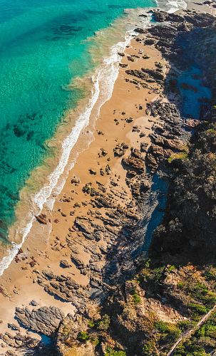 aerial view of beach