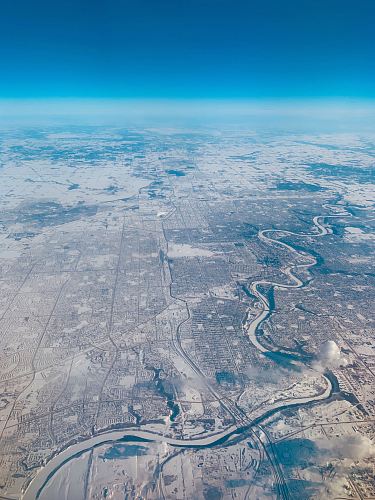 aerial view of city