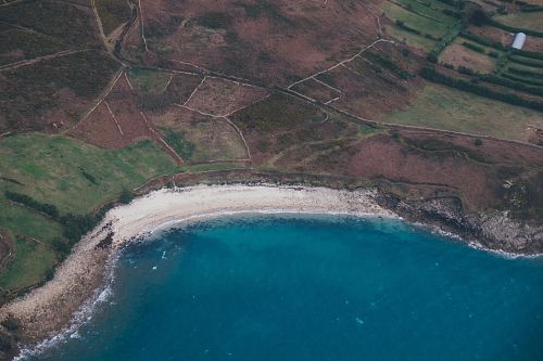 aerial view of farm field