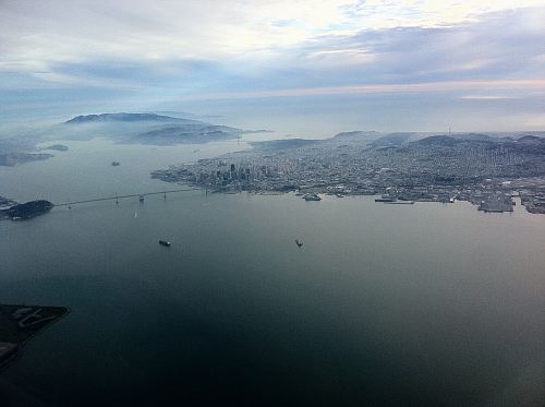 aerial view of sea