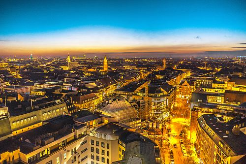 bird's eye view photography of high-rise buildings