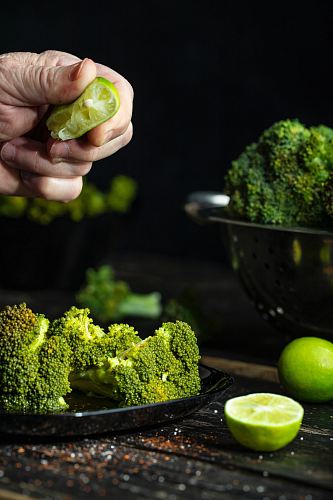 broccoli and lime