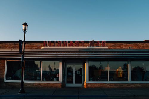 brown and gray store