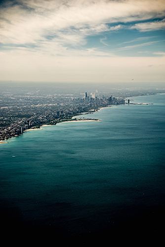 cityscape near sea
