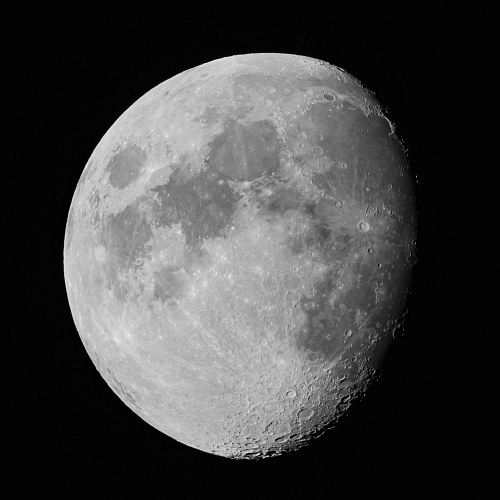 gray scale photo of moon