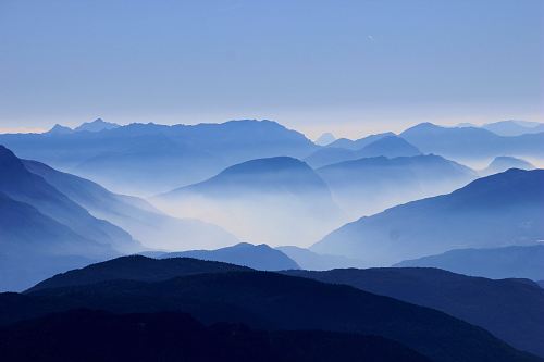 landscape photo of mountains with fog
