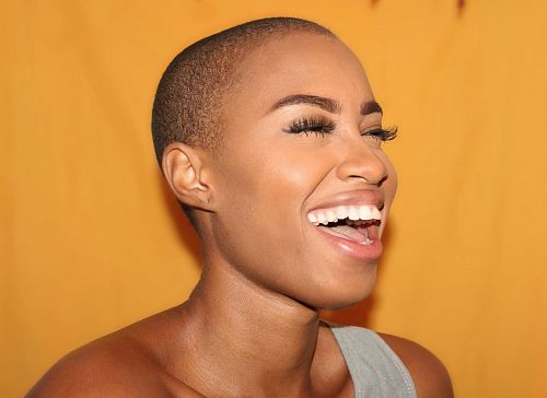 laughing woman photo