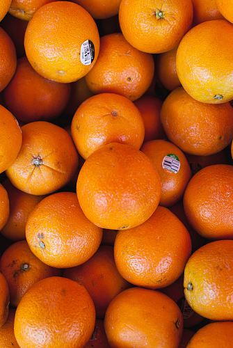 orange fruits on display