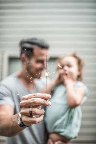 person holding sparklers