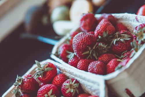 red strawberries