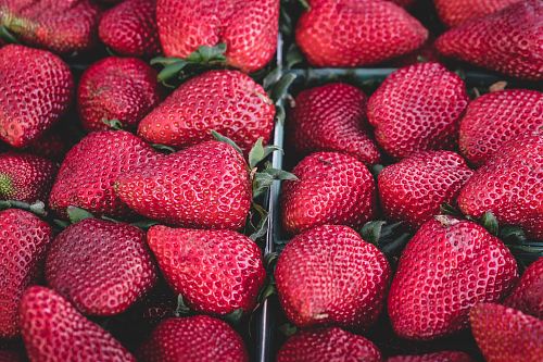 red strawberry fruits