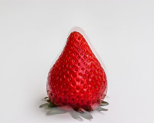 strawberry fruit on white background