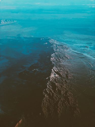 top view of ocean