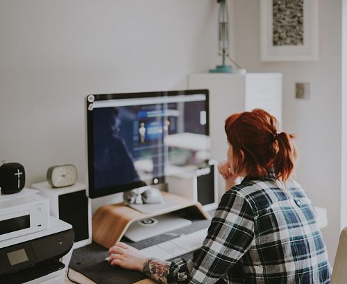 woman browsing on the internet