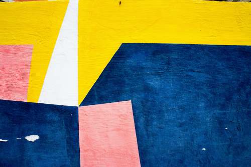abstract blue, yellow, and brown wall decor texture