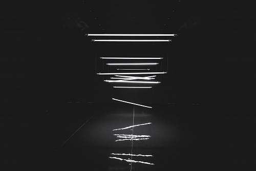 sydney A unique shot of tube lights falling from the ceiling in a dark room. australia