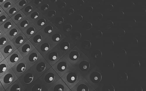 grey Black and white shot of minimalist square and circular architecture with abstract pattern in Las Vegas las vegas