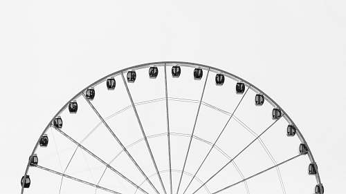 wallpaper photo of grey and black ferris wheel during daytime minimal