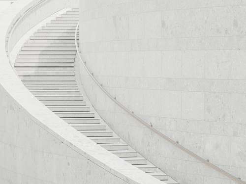 white photo of white stairs grey