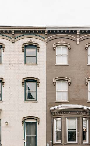 window two white and gray concrete buildings washington