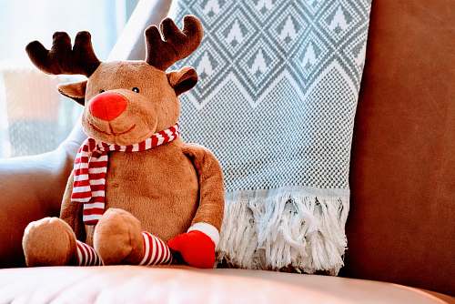 holiday brown deer plush toy toy