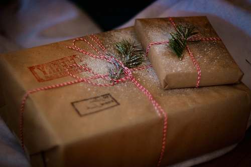 holiday brown gift box gift
