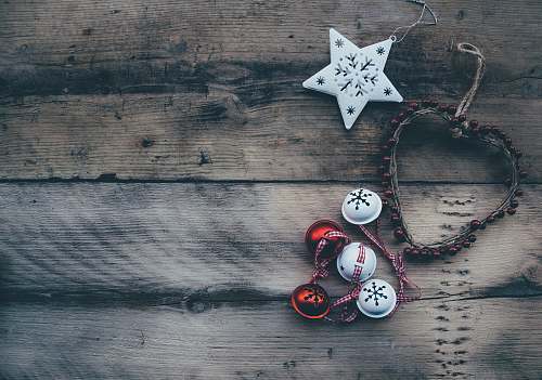 holiday flat lay photography of several hanging ornaments winter
