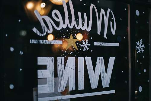window Mulled Wine signage sign